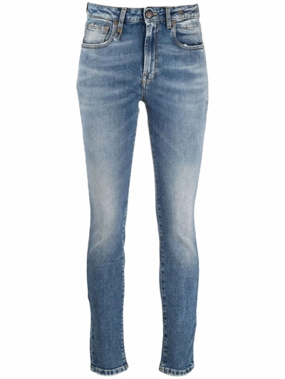 R13 Distressed Skinny Jeans In Grey