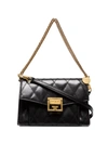 Givenchy Black Gv3 Small Quilted Leather Shoulder Bag