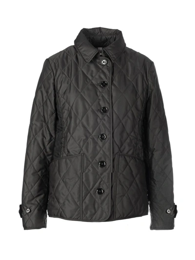 Burberry Diamond Quilted Jacket In Black