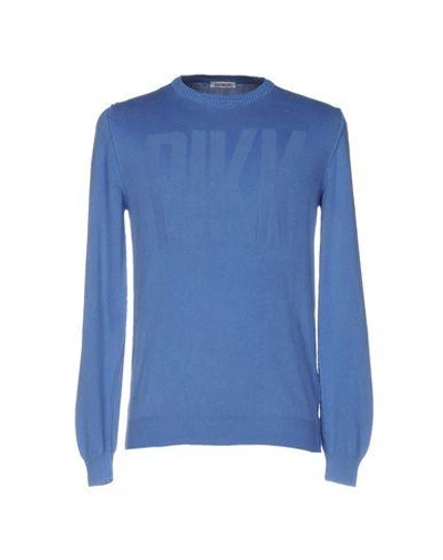 Bikkembergs Sweaters In Pastel Blue
