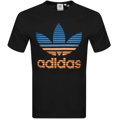 Adidas Originals Trefoil Ombre T Shirt In Black
