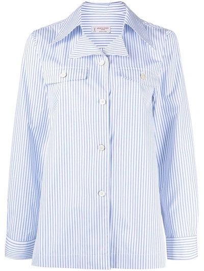 Alberto Biani Stripe-print Shirt In Blue