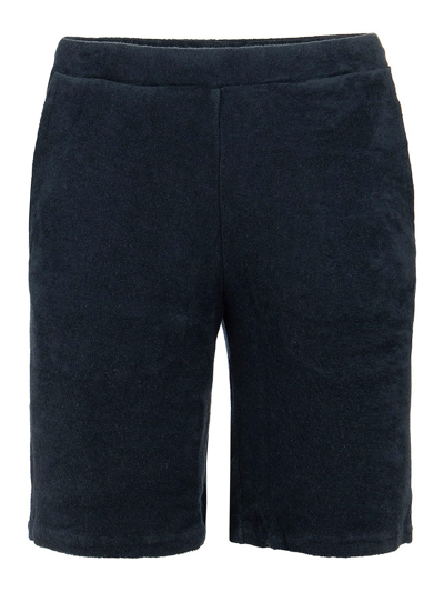 Majestic Cotton And Modal Bermuda Shorts In Dark Blue