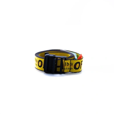 Off-white Belts In Yellow - Black