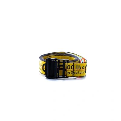 Off-white Belts In Yellow -  Black