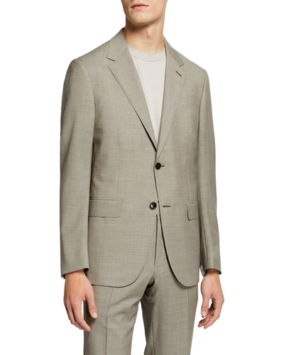 Ermenegildo Zegna Men's Wool-blend Houndstooth Check Two-piece Suit In Brown