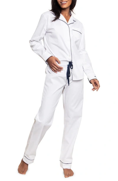 Petite Plume Cotton Classic White Twill Pajama Set