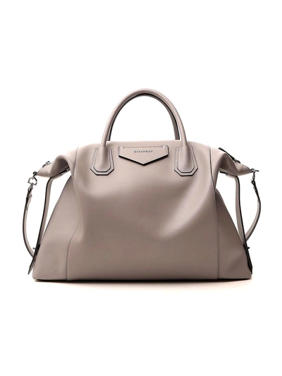 Givenchy Large Antigona Soft Bag In Grey