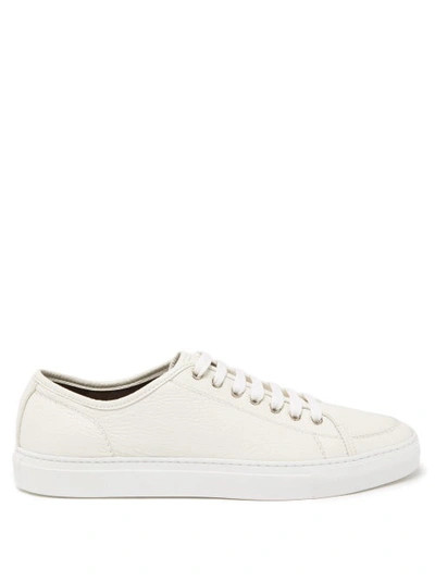 Brioni Leather Lace-up Sneakers In White