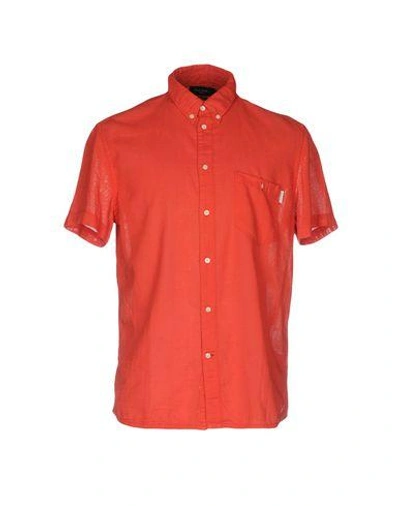 Paul Smith Solid Color Shirt In Rust