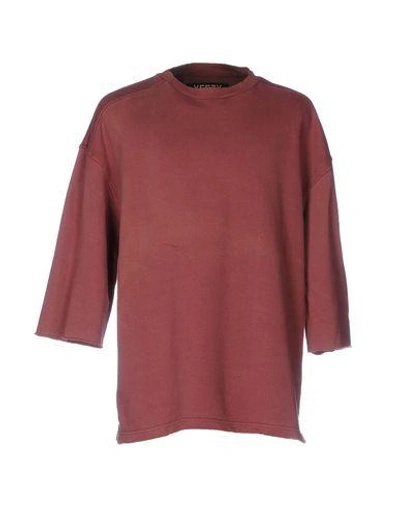 Yeezy Sweatshirts In Brick Red