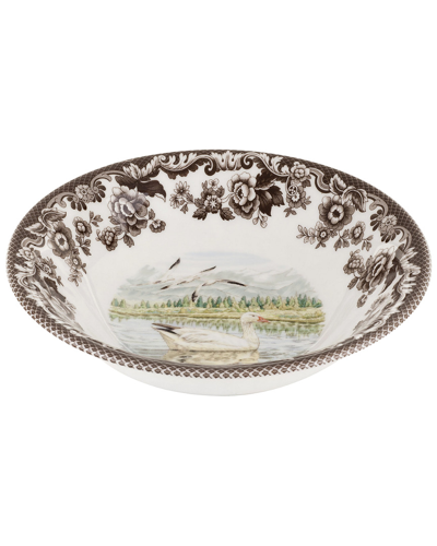 Spode Woodland Snow Goose Ascot Cereal Bowl In Brown