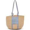 Chloé Blue & Beige Mifuko Edition Basket Tote