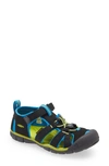 Keen Kids' Seacamp Ii Cnx Water Friendly Sandal In Black/ Brilliant Bl