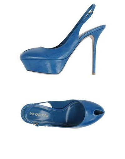 Sergio Rossi Sandals In Pastel Blue