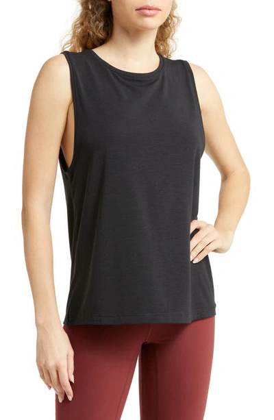 Zella Work For It Easy Tank Top In Black