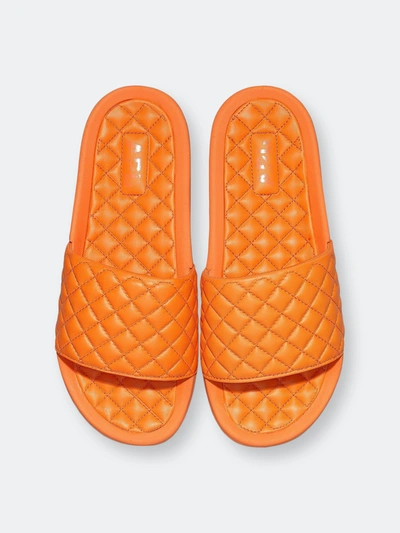 Apl Athletic Propulsion Labs Lusso Quilted Slide Sandal In Orange