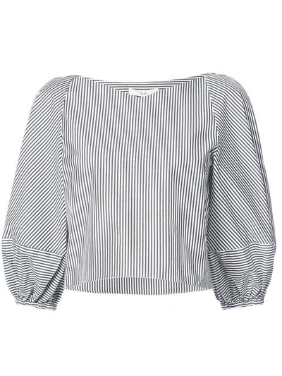 Tibi Cropped Top With Bell Sleeves In White