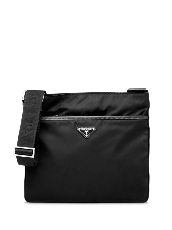 Prada Men's Nylon Crossbody Bag In Black ModeSens