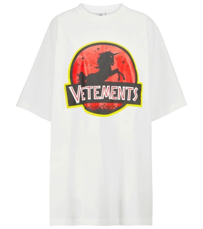 Vetements Logo棉质t恤 In White