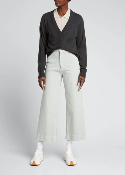 The Great The Seafair Wide-leg Jeans In Dusty Powder Blue
