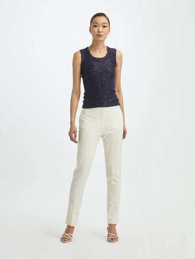 Oscar De La Renta Long Skinny Pants In Ivory