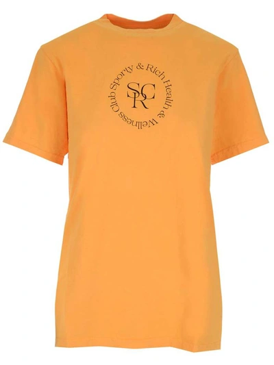 Sporty And Rich Sporty & Rich Logo Print T In Yellow