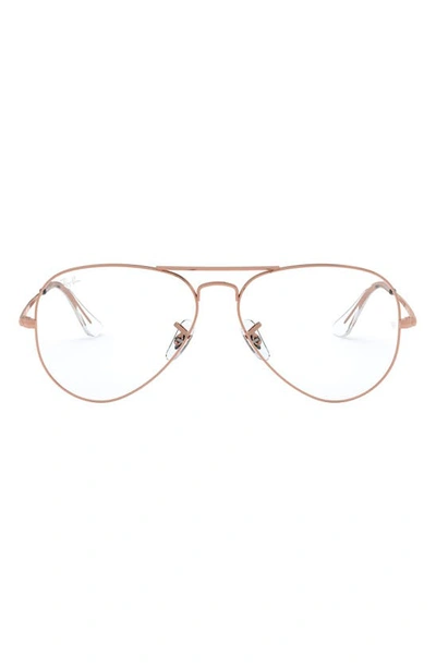 Ray Ban 6489 58mm Optical Glasses In Rose Gold