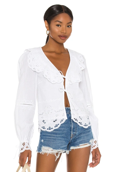 Tularosa Colleen Top In White