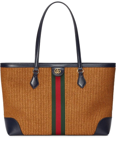 Gucci Medium Ophidia Tote Bag In Beige