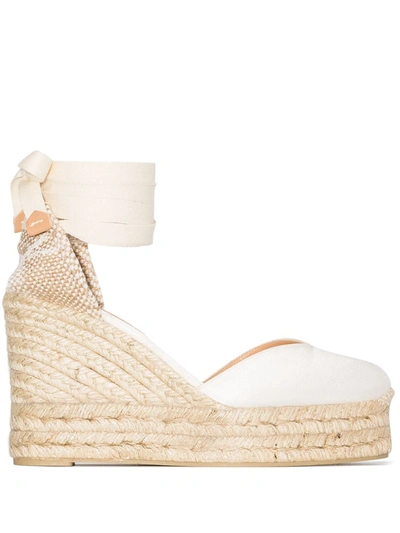 Castaã±er Chiara 80 Wedge Espadrilles In White