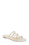 Valentino Garavani Rockstud Slide Sandal In Opal Grey