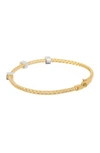 Meshmerise 18k Gold Vermeil Diamond Station Bracelet In Yellow