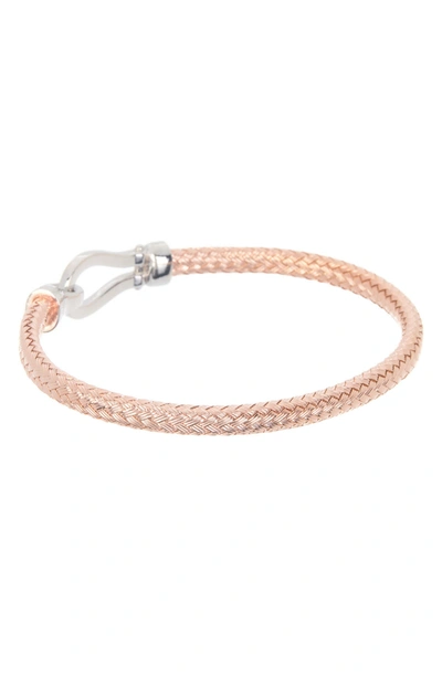 Meshmerise 18k Gold Vermeil Diamond Bracelet In Rose