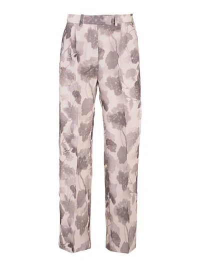 Fendi Organza Trousers In Shades Of Grey
