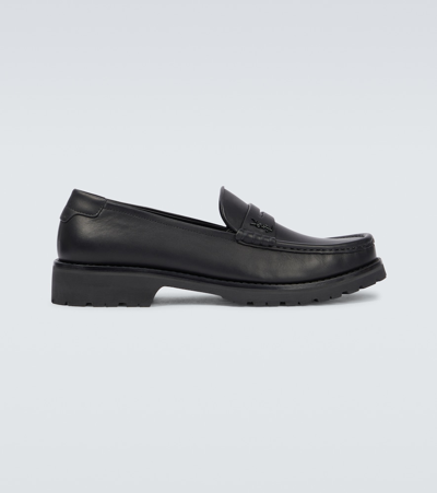 Saint Laurent 20mm Le Loafer Monogram Leather Loafers In Black