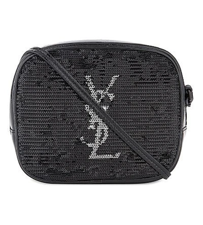 Saint Laurent Monogram Blogger Cross-body Bag In Black