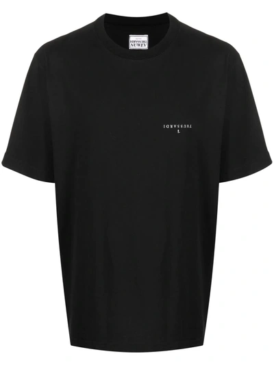 Trussardi Graphic-print Cotton T-shirt In Black