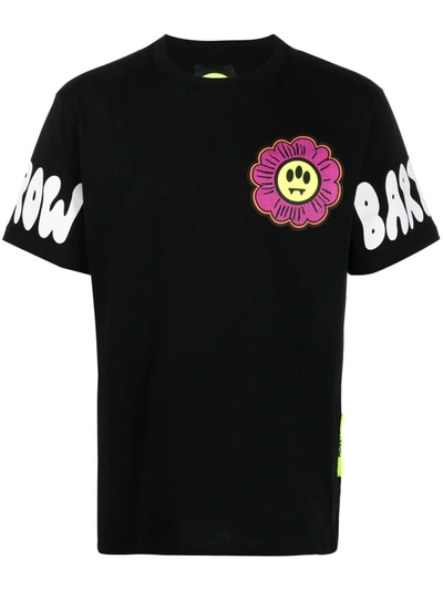 Barrow Smiley-print T-shirt In Black