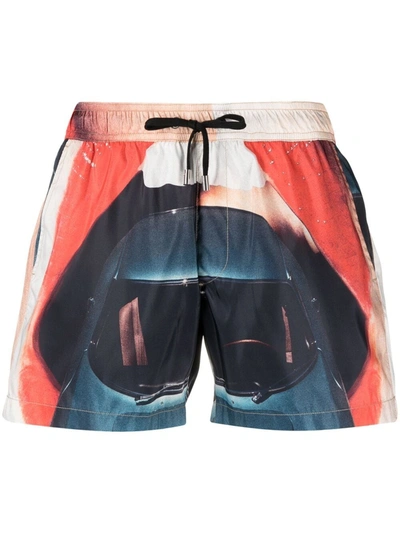Limitato Graphic-print Drawstring Swim Shorts In Multicolor