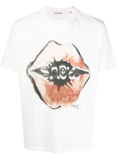 Our Legacy Printed Cotton-jersey T-shirt In White Show Kiss Print