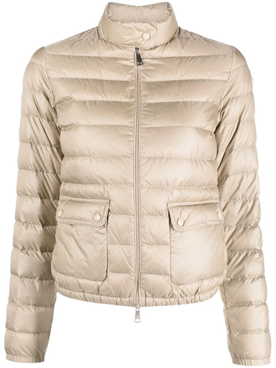 Moncler Lans Down Jacket In Nude & Neutrals