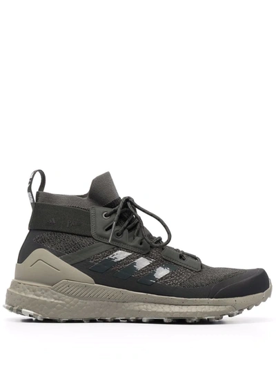 Adidas Originals X Parley Terrex Free Hiking Shoes, Black And Beige In Green