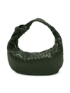 Bottega Veneta The Jodie Small Napa Intrecciato Hobo Bag In Dark Green