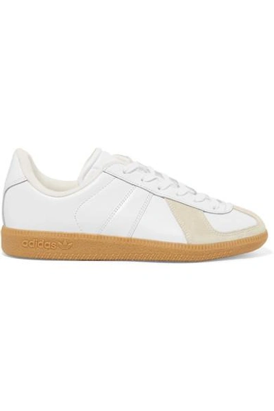 Adidas Originals Bw Army Suede-trimmed Leather Sneakers