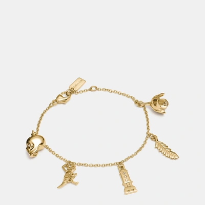 Coach Mini Demi-fine Charm Mix Bracelet - Women's In Gold