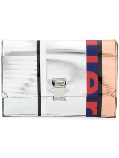 Proenza Schouler 'small Lunch Bag' In Colourblock Metallic Leather Patchwork