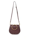 Chloé Small Nile Leather & Suede Bracelet Bag In Bordeaux