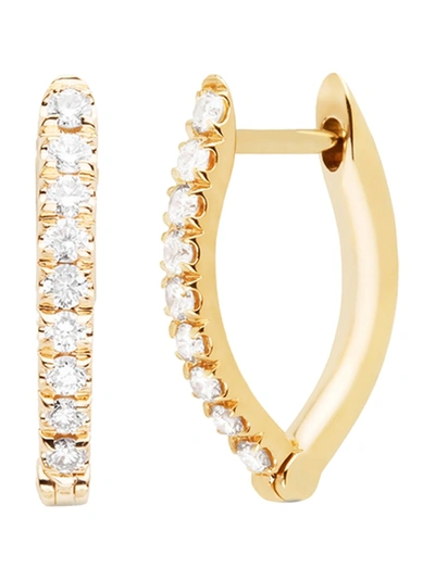 Melissa Kaye Cristina Small 18kt Gold Earrings With Diamonds
