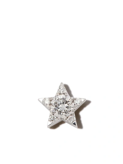 Maria Tash Single 5.5mm White Gold Diamond Star Stud - Atterley